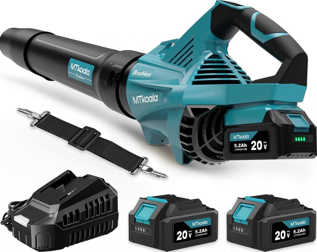 Leaf Blower Cordless, New Upgraded 1200W Brushless Motor Leaf Blower, 700CFM 200MPH with 3 Speed Modes, 160Mins Max Runtime, Handheld Electric Blower for Lawn Care, Yard, Dust & Snow
