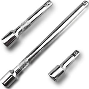 Resze 3 Pcs Socket Extension Set, 1/2" Drive Impact Extension Bar Set, 3"(76mm), 5"(127mm), 10"(254mm) Ratchet Extensions Set, Premium Chrome Vanadium Steel, Professional Socket AccessoriesSilver