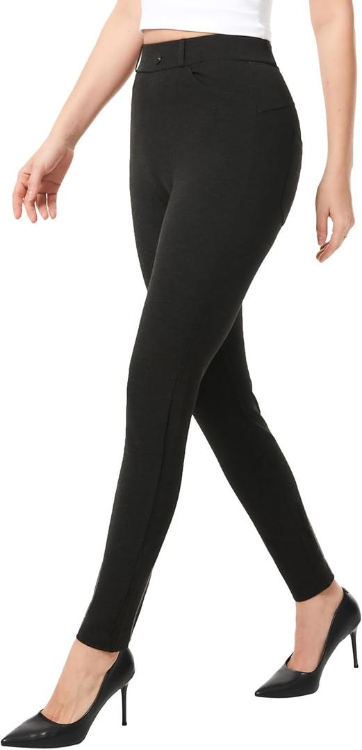 AFITNE Women's Yoga Dress Pants 2025 Fall Skinny Pull On Work Pants Stretchy Slim Fit Leg Office Casual Slacks (X-Large)