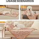 Luciphia 1 Pack 3 Blankets Super Soft Fluffy Premium Fleece Pet Blanket Flannel Throw for Dog Puppy Cat Paw Brown/Pink/White Medium(30x20 inch)