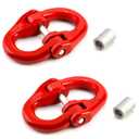 2 Pack G80 Alloy Steel Hammerlock Coupling Link, 5/16" Hammer Lock Safety Chain Connector Link 4400 lbs Working Load Limit