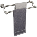 TocTen Double Bath Towel Bar - Thicken SUS304 Stainless Steel Towel Rack for Bathroom, Bathroom Accessories Double Towel Rod Heavy Duty Wall Mounted Towel Holder (Brushed Nickel, 16 in)
