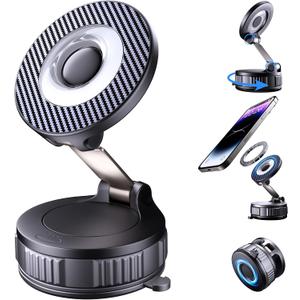 Vacuum Magsafe Car Phone Holder [120+ LB Strongest Suction & 3000gf Strongest Magnetic] 360 Adjustable Magnetic Car Phone Mount, Phone Holders for Your Car for iPhone 17 Pro Max 16 15 14 13 12 Plus