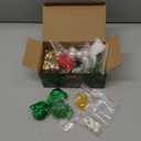 AWHETIE Christmas Crafts for Kids Adults,40 Sets Beaded Ornament Kit,Including 20 Pcs Wreath with Bell/5 Pcs Snowman/5 Pcs Christmas Tree/10 Pcs Candy Cane,Holiday Tree Decorations