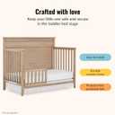 Dream On Me Toddler Guard Rail for Convertible Crib, Solid Wood Bed Rail for Toddler Bed Conversion, Sand Dunes