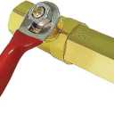 AIGO Forged Brass Mini Ball Valve, Check Valve, 180 Degree Operation Handle, Rated to 600WOG (Pack of 1) (1, 1/4" NPT Female x 1/4" NPT Female)