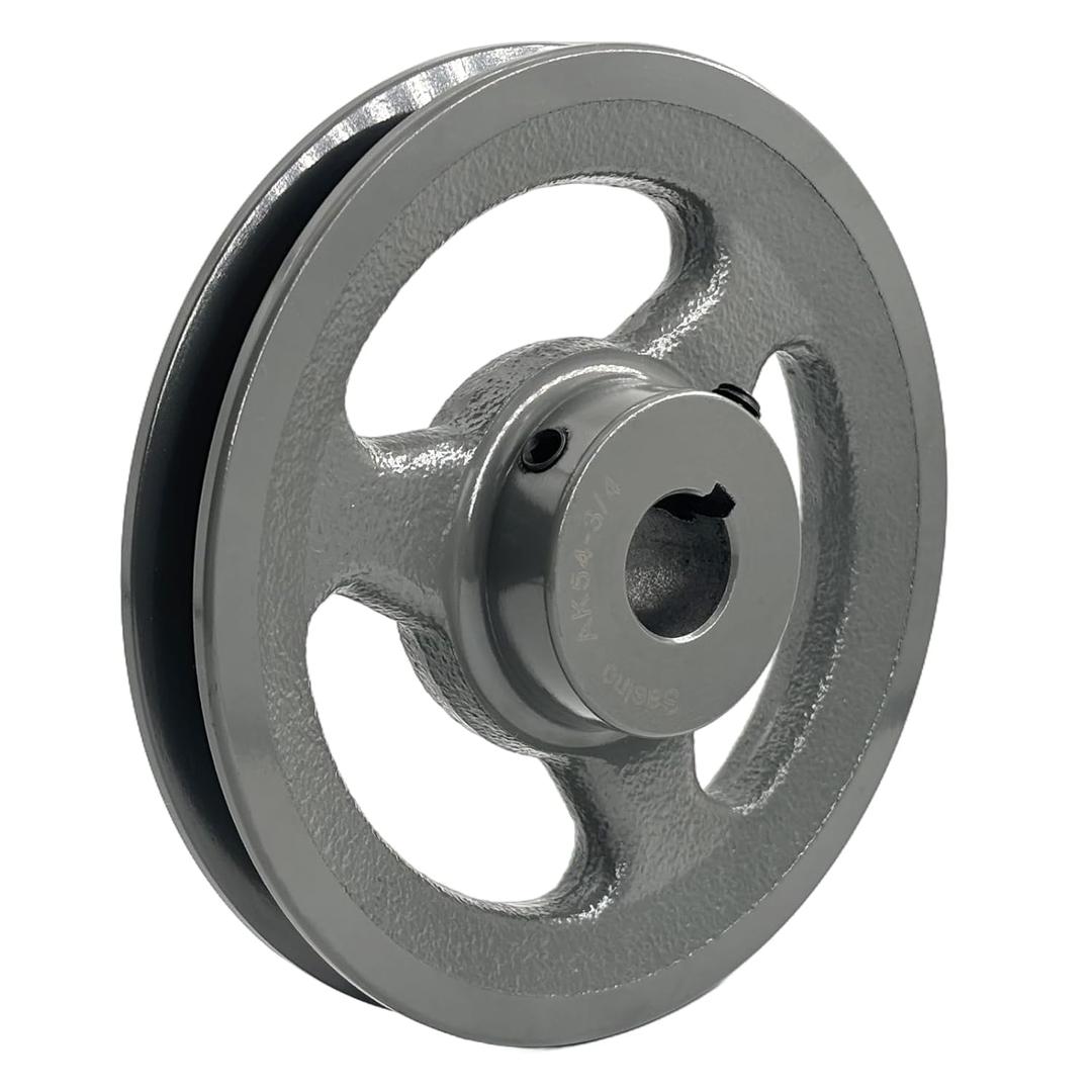 Saelno AK54-3/4 V Belt Pulley 3/4 inch bore 5.25" OD,V-Belt Sheave Cast Iron for A AX 3L 4L V-Belts,AK5434 Pulley