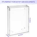 Thyle 8.5 x 11 Inch Outdoor Brochure Holder with Lid Acrylic Wall Mount Literature Box Waterproof Heavy Duty with Screws for Flyer Document Pamphlet Display Business Retail Real Estate(Clear)