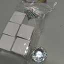 Akstore 6 Pcs Crystal Glass Cabinet Knobs 30mm Diamond Shape Drawer Kitchen Cabinets Dresser Cupboard Wardrobe Pulls Handles (30mm, Clear)