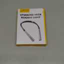 Glocusent Upgraded LED Neck Reading Light, Book Light for Reading in Bed, 30-min Timer, 3 Colors & 3 Brightness Adjustable, Rechargeable & Long Lasting, Perfect for Reading, Knitting (Slim-Medium, Posh Gray)