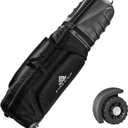 Hard Top Golf Travel Bags for Airlines - 1680D Hard Case Golf Travel Bag with Wheels, Internal Strap, Grab Handle & Robust Zipper - Collapsible Hard Shell Golf Travel Case for Golf Club
