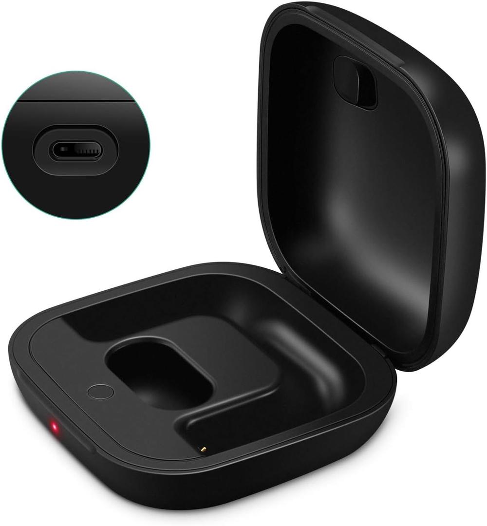 Jinstyles Charging Case Replacement Compatible with Powerbeats Pro Charger with Bluetooth Pairing Sync Button & 700mAh Built-in Battery (Not Include Power Beats Earbuds) (black)