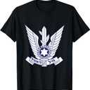IAF Israeli Air Force T-Shirt (Small, Black)