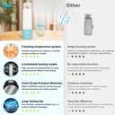 Portable Bottle Warmer for Travel, Bottle Warmer On The Go with Quick Heating, Preset Modes and Precise Temperature Control, Water & Milk Warmer with Long Battery Life, Blue