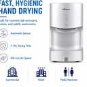 Automatic Commercial Hand Dryer with Drip Tray, 110-130V, 1300W