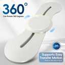 Heavy-Duty Transfer Slide Board with Turntable for Easy Wheelchair to Bed