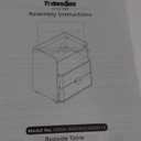 TribeSigns 2-Drawer Nightstand, Modern Bedside Table with Open Storage