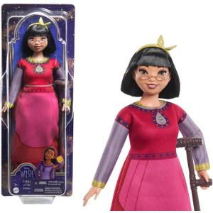 Mattel Disney Wish Toys, Dahlia of Rosas Posable Fashion Doll with Removable Clothes & Accessories, Inspired by the Movie