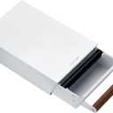 Normcore Espresso Knock Box Drawer, Coffee Knock Box with Walnut Handle, Espresso Dump Bin Separation And Detachable, 304 Stainless Steel, Size: M, Matte White