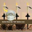 PChero Solar Taper Candles Outdoor Waterproof, 6 Packs Rechargeable Flickering LED Tapered Candlestick with Holders Dusk to Dawn Sensor Lights for Outside Patio Table Windows Decor