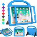 SUPLIK Kids Case for iPad 5th/6th Generation(9.7 inch, 2017/2018), iPad Air 2/1 & Pro 9.7 Case with Screen Protector, Durable Protective Cover with Handle Stand for Apple iPad 5/6 Gen, Blue