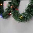 Brite Star 18-Foot Christmas Garland with Multi Lights - Perfect for Indoor or Outdoor Fireplace Mantle Decor, Kitchen Light, or Christmas Decorations Tree - Pre-lit Pine Garland for Holiday