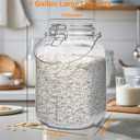 1 Gallon Super Wide Mouth Glass Jars with Airtight Lids,2 Pack Gallon Mason Jars Glass Storage Container for Canning,Pickling,Fermenting