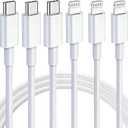iPhone Charger Cord [Apple MFi Certified] USB C to Lightning Cable 3Pack 10 FT Type C Power Delivery Fast Charging Cable Compatible with iPhone 14 13 12 11 Pro Max XS Max XR X 8 iPad,White