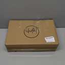 Paper Plate Dispenser with Utensil Caddy, Rustic Wooden 6-Compartment Flatware Organizer for Kitchen Counter, Picnic & Parties (Black)