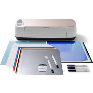Cricut Maker Bundle, Includes Cricut Maker Cutting Machine, Iron On Vinyl, Premium Vinyl - Permanent, Holographic Iron On Vinyl, Transfer Tape, Cutting Mats, Tool Set, Crafting Accessories, Champagne