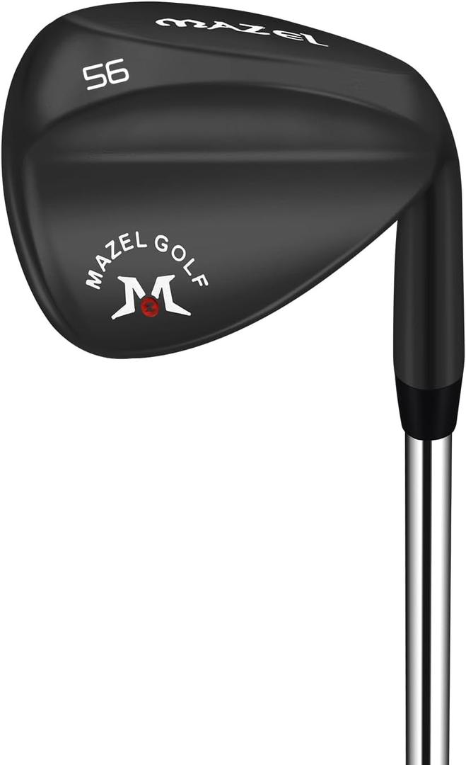 MAZEL Forged Golf Wedges for Men & Women - Golf Gap Wedge, Sand Wedge,Lob Wedge,Escape Bunkers and Quickly Cuts Strokes Around The Green,High Loft Golf Club Wedge (Black 56 Degree Wedge)