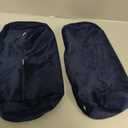 Remerry 2 Pcs 17 x 7 Inches Velvet Neck Roll Pillow Cover with Zipper, Soft Bolster Pillowcases for Cylindrical Pillow (Cover Only, Bolster Not Included)(Navy Blue)
