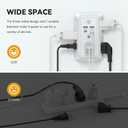 Multi Plug Outlet, USB Wall Charger, Surge Protector, 7 Outlet Extender with 4 USB Charging Ports (2 USB C) 1680J Power Strips Outlets with Night Light, Wall Plug Adapter Spaced for Home Travel Office