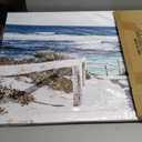 DZL Art S74250 Rottnest Island Beach Seascape Painting Sea Nature Pictures Wall Art Canvas Prints Painting Ready to Hang for Living Room Bedroom Decor Office Wall Decor Home Decoration, 40"L x 20"W