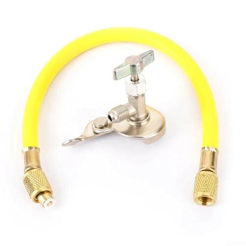 R12 R22 Can Tap Charging Hose Valve Kit, With Stainless Steel Faucet For HVAC Systems Professional Recharge Tool, Can Tap Tapper Tool For Air Conditioning Systems