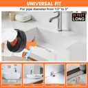 Drain Snake, Auto Feed Drain Auger with Drill Attachment, 25 Feet Plumbing Snake Flexible Hair Drain Clog Remover for Kitchen, Bathrom and Shower Sink with Gloves