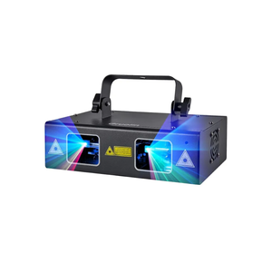 DJ Lights Party Lights, Gruolin RGB Full Color Laser Stage Light Music Sound Activated & DMX Control Patterns Projector, Perfect for Party Disco Bar Club Stage & DJ Lighting