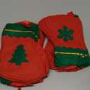 24 Pack Mini Christmas Stockings Red Green Elf Xmas Hanging Stockings for Christmas Tree Fireplace Home Party Decorations