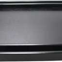 DILLMAN Serving Tray Large Black Wood Rectangle Food Tray Butler Tray Breakfast Tray with Handles (Large+Small)