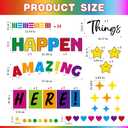 2 x YQUQWN 66 PCS Without Glue Points Classroom Bulletin Board Decoration Set,Colorful Amazing Things Happen Here Welcome Back to School Bulletin Board Decor Welcome Bulletin Board Sets