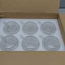 6 PACK Premium Glass Coffee Mugs with Handle, 12 OZ Classic Vertical Stripes Glass Coffee Cups, Transparent Tea Cup for Hot/Cold Beverages, Glassware Set for Americano, Latte, Cappuccino