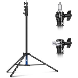 NEEWER 9.8ft/3m Air Cushioned Light Stand, Heavy Duty Metal Photography Tripod Stand with 1/4" to 3/8" Reversible Spigot, 3 Way Mounting Interface & Metal Locking Knobs, Max Load 5.5lb/2.5kg (300cm)