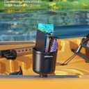 YAKHACKER Multi-Functional Cup Holder, Bottle Holder, Phone Holder, Drink Holder, Fishing Tool, Large Capacity, Kayak Track Mount Install, Kayak Track Accessories