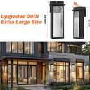 VenzBlomia 20 Upgraded Motion Sensor LED Exterior Lighting Fixtures, 2 Pack Large Black Dusk to Dawn Lights Outside, Modern Outdoor LED Wall Sconce Lamps, Waterproof Outside Patio Carriage Lanterns