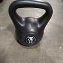 ALTLER Vinyl Plastic Concrete Kettlebell 10-50LBS Safe Strength Training Kettlebell Anti-Slip Grip Weight for Home Workouts and Men/Women/Beginners