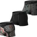 Pair of Thieves Men Super Fit Trunks | Underwear for Men | Breathable Mesh | Moisture Wicking, Daily Comfort (Medium, Grey/Black Mixed Design)