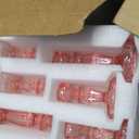Pink Candlestick Holders Set of 6, Taper Candle Holders, 4.3" H & 6.3" H Glass Candle Holder for Candlesticks & Pillar Candles, Candle Holder for Table Centerpieces, Wedding and Mother's Day