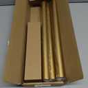 SIMEWIN Gold Curtain Rods for Windows 48 to 84 Inches Adjustable Decorative 1 Inch Diameter Single Window Curtain Rod Set with Classic Finials, Gold Finishing