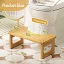 AmazerBath Bamboo Toilet Stool, Squat Potty Stool for Adults, Non-Slip Pooping Stools for Bathroom, Portable Potty Step Foot Stools, Assembly Required, 6.8''