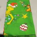 Christmas Tablecloth Rectangle - 55 x 86 Inch, Christmas Decorations Holiday Table Covers for Kitchen, Party, Dining Table Decor (Green)